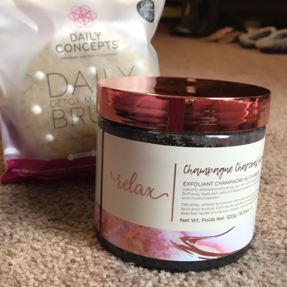 Champagne scrub and brush!